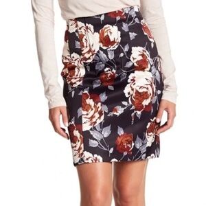 Theory Hourglass Floral Print Skirt Size 4